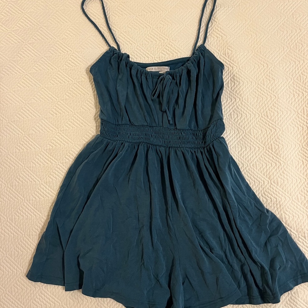 Urban Outfitters Flowy Romper in Crystal Teal